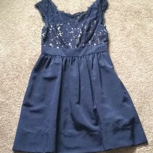 Eliza J Navy Lace Cocktail Dress
